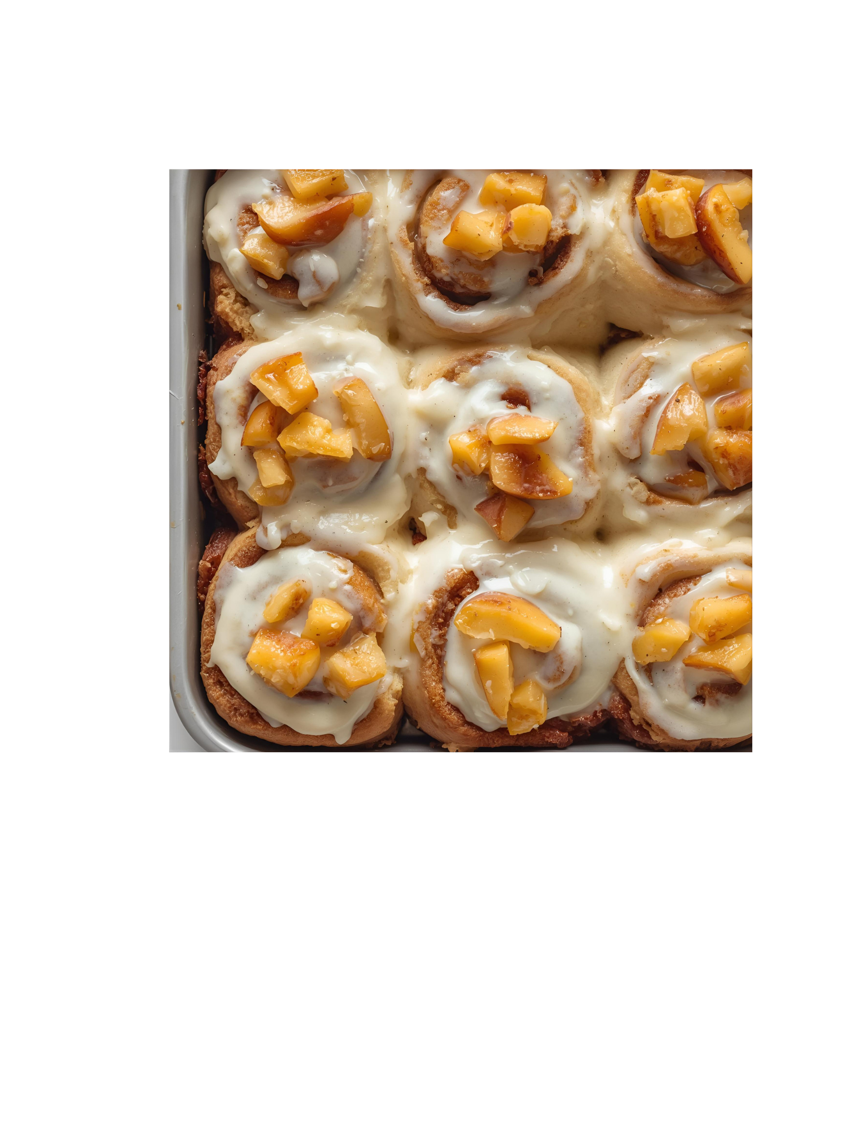 Peach Cobbler Cinnamon Rolls